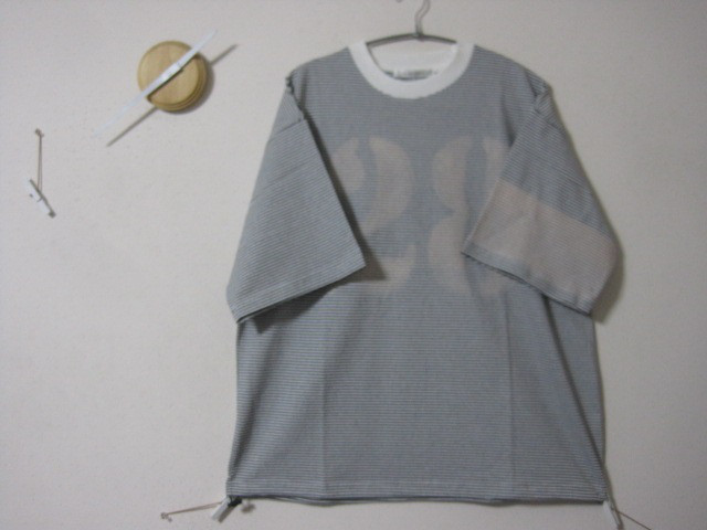 1点　バルーンボーダー　ナンバー【28】ぼかし　ブラック　　　リンガー／オーバーサイズ／２ＷＡＹ／ボーダー／爽