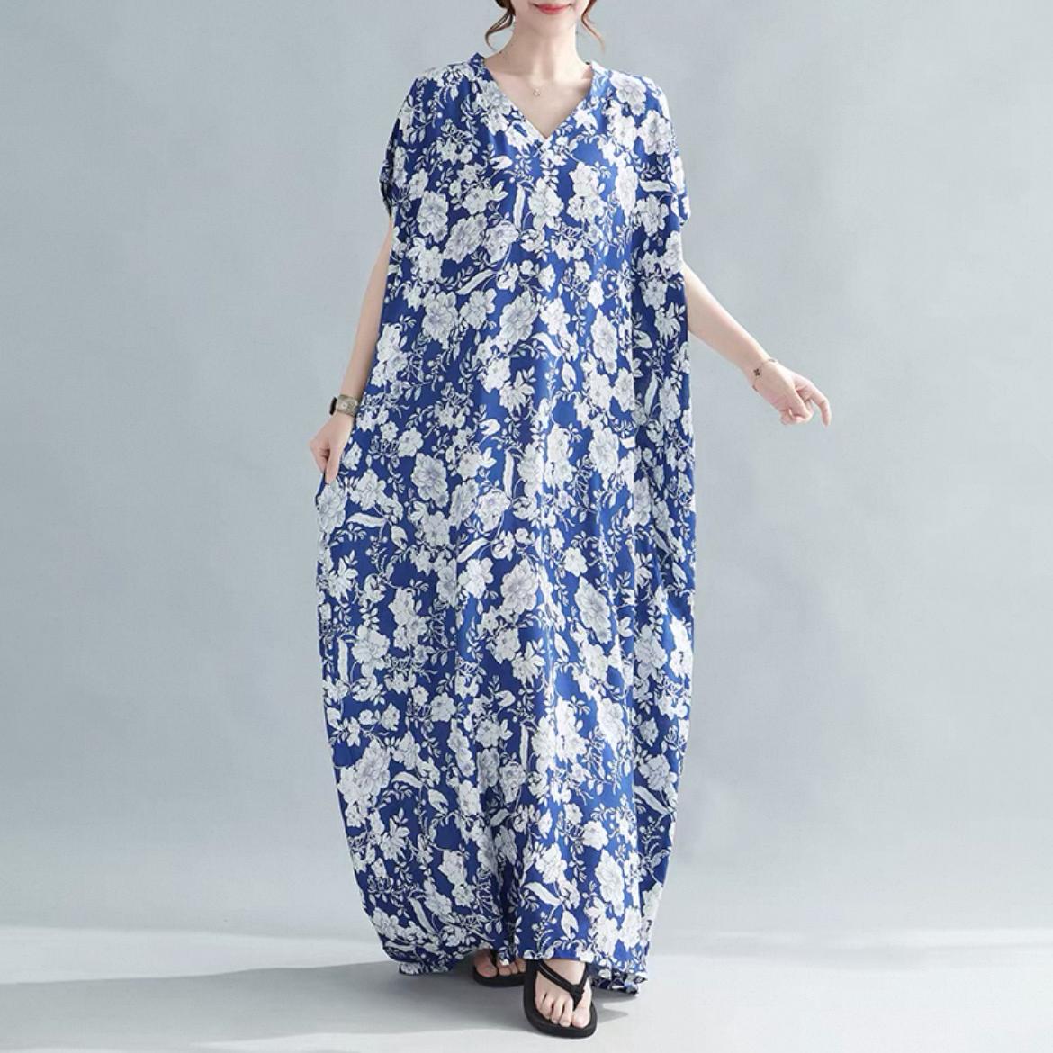 ゆったりワンピース 大人カジュアルワンピース レディースワンピース 綿麻ワンピース 夏ワンピース 人気