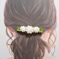 ⓝⓔⓦ【シロツメクサ&クローバー】ベビーヘアクリップキッズヘアクリップ　ヘアゴム ⓝⓔⓦ【シロツメクサ&クローバー】ベビーヘアクリップキッズ