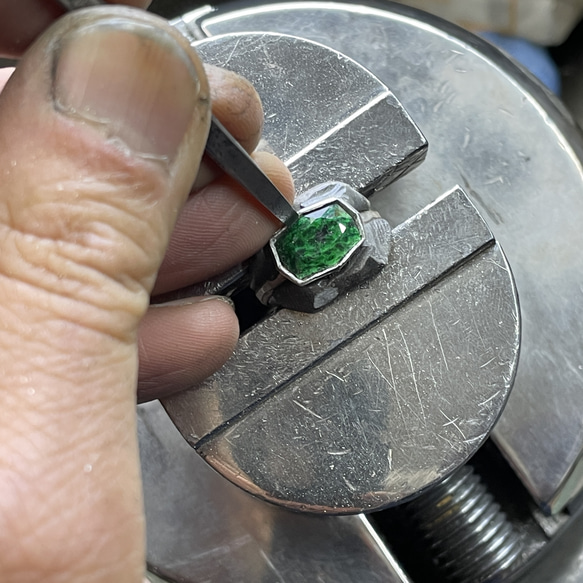 モーシッシ　3.1ct　伏せこみ留　シルバーSV925リング 8枚目の画像