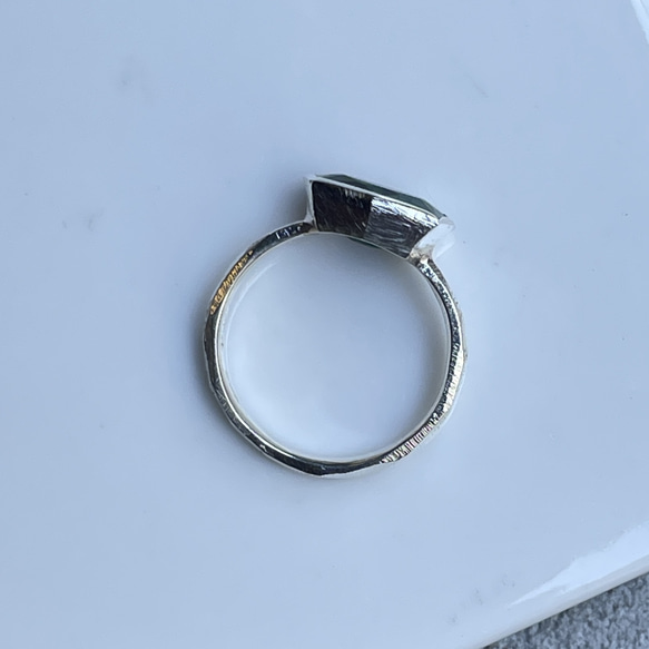 モーシッシ　3.1ct　伏せこみ留　シルバーSV925リング 3枚目の画像