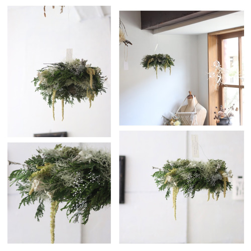 グリーンのフライングリース 誕生日 お祝い インテリア