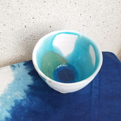 湯呑み【雪融けのカルデラ】大きめ カップ　デイユース　プチギフト　ビールにも合う大きめサイズ 3枚目の画像
