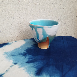 湯呑み【雪融けのカルデラ】大きめ カップ　デイユース　プチギフト　ビールにも合う大きめサイズ 4枚目の画像