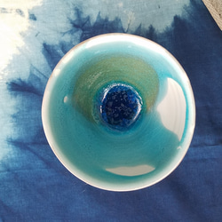 湯呑み【雪融けのカルデラ】大きめ カップ　デイユース　プチギフト　ビールにも合う大きめサイズ 2枚目の画像