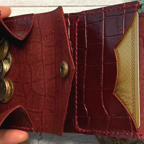 ❤【可愛さ×高級感♪】お洒落可愛い猫モチーフの総本革コンパクトミニ