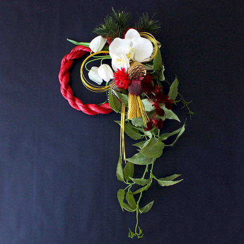 専用＊迎春2026 エアプランツ&実もの ボルドー 正月飾り(フェイク)