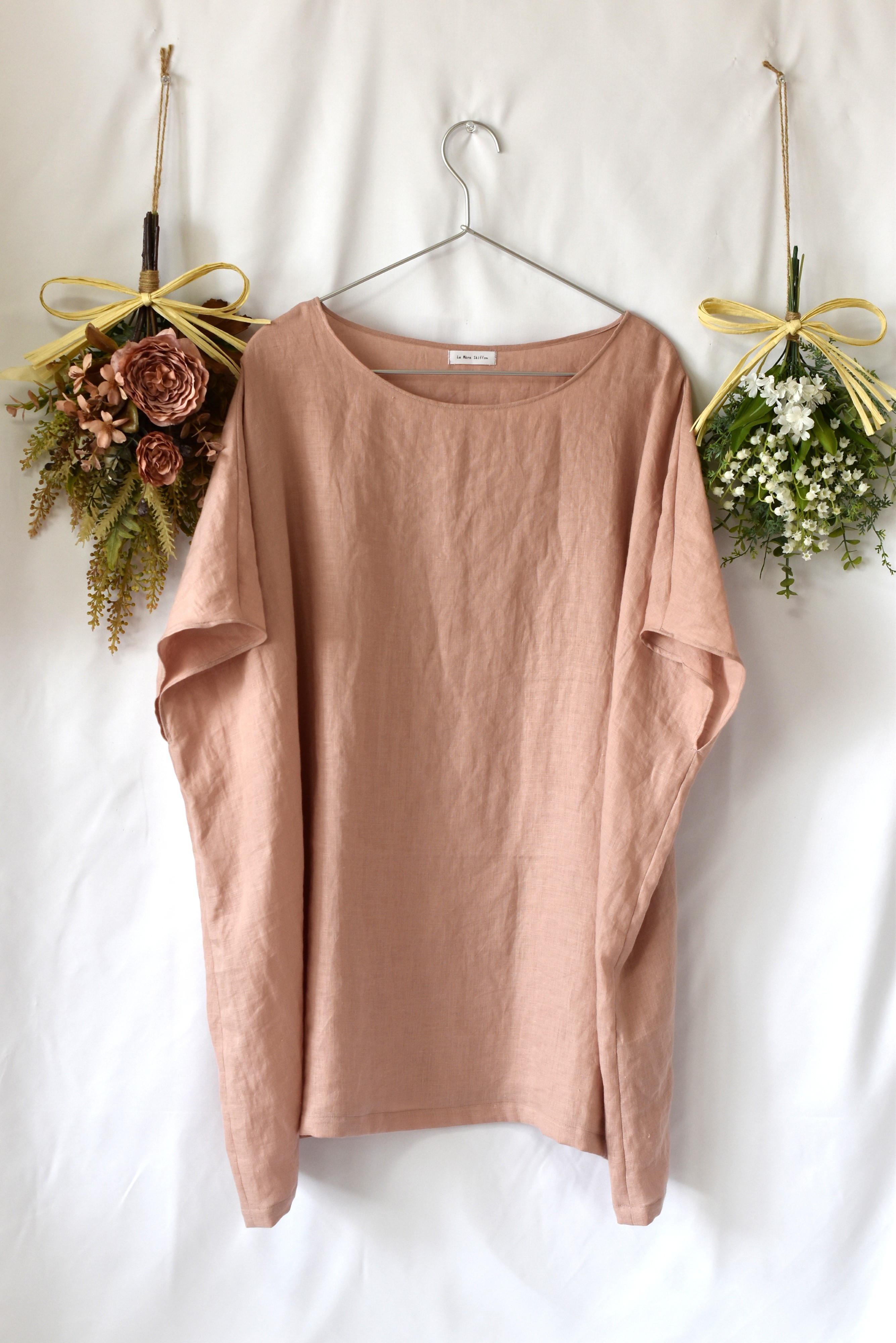 ソフトな麻シーチング 極(きわみ) プルオーバー スモークピンク