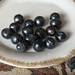 難あり商品の為、特価です！『淡水パール　染め　バロック　ピーコック　8-Ⓔ』～10個セット〜 2枚目の画像