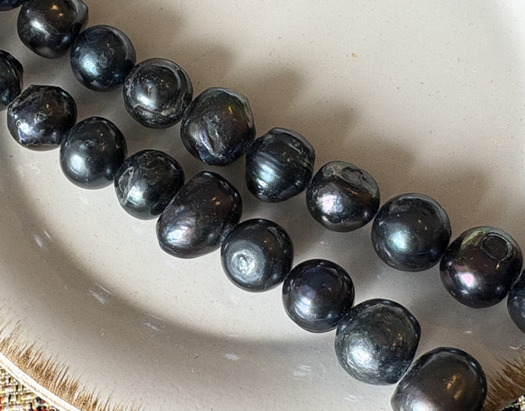 難あり商品の為、特価です！『淡水パール　染め　バロック　ピーコック　8-Ⓔ』～10個セット〜 5枚目の画像