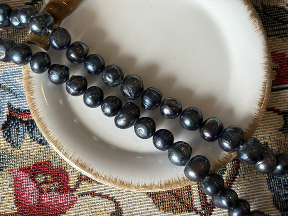 難あり商品の為、特価です！『淡水パール　染め　バロック　ピーコック　8-Ⓔ』～10個セット〜 9枚目の画像