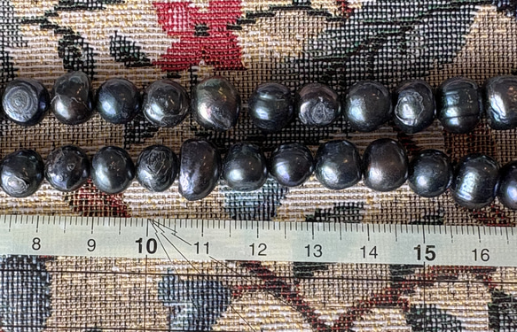 難あり商品の為、特価です！『淡水パール　染め　バロック　ピーコック　8-Ⓔ』～10個セット〜 6枚目の画像