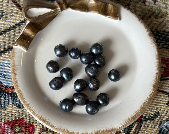 難あり商品の為、特価です！『淡水パール　染め　バロック　ピーコック　8-Ⓔ』～10個セット〜 8枚目の画像