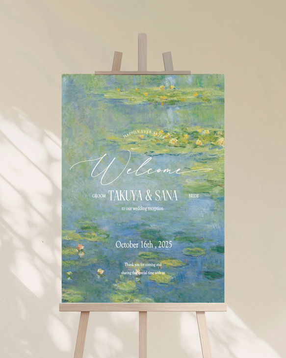 送料無料 絵画ウェルカムスボード | 選べるパネルとキャンバス生地