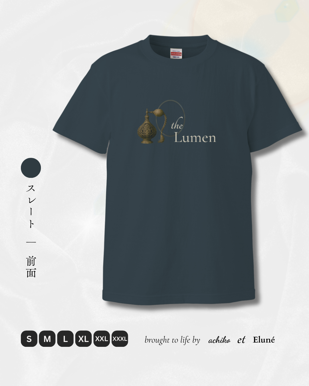【 the Lumen 】ユニセックス　Tシャツ　スレート