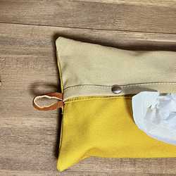 ボックスティッシュカバー⭐︎引っ掛け紐は本革 1枚目の画像