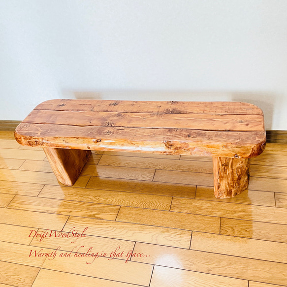 流木インテリア 圧倒的な存在感を醸す流木ベンチ 一点物 長椅子 スツール 木製 北欧 角材 丸太 N4 8枚目の画像