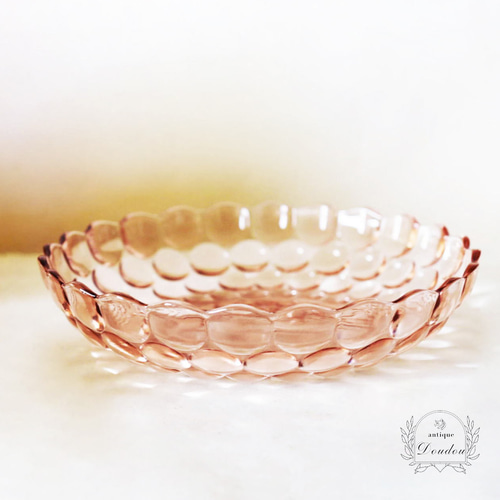 Fire King /BUBBLE　ピンク　シャロウボウル【sa745】 Fire King /BUBBLE ピンク シャロウボウル【sa745