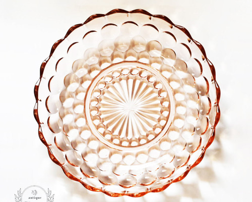 Fire King /BUBBLE　ピンク　シャロウボウル【sa745】 Fire King BUBBLE ピンク シャロウボウル【sa745】 お椀・ボウル・鉢