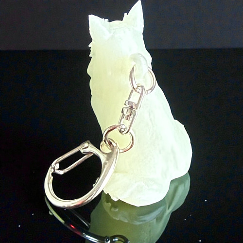 チワワ 夜光キーホルダー 蓄光 光る 犬好きプレゼント 3Dフィギュア