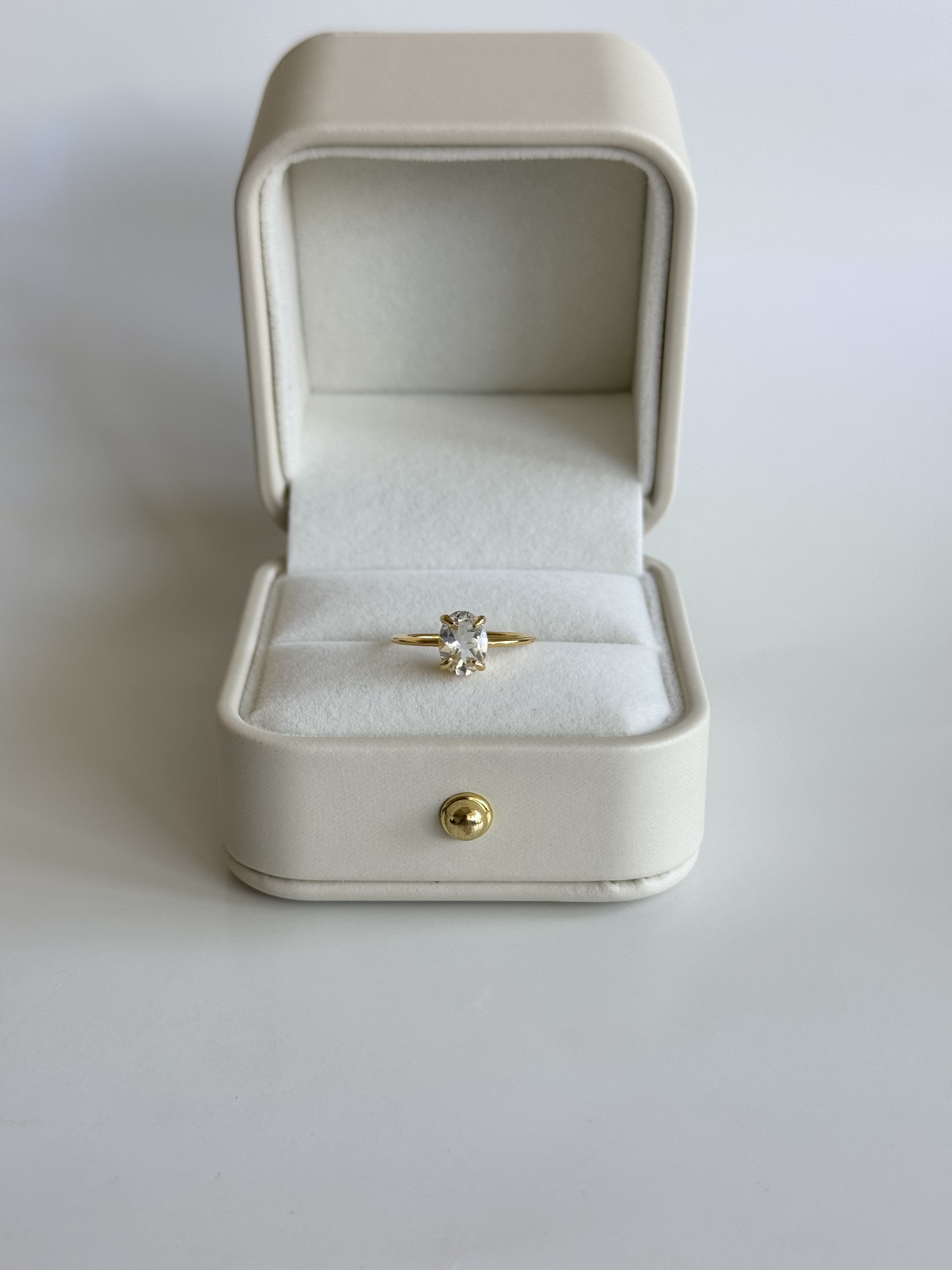 Silver925・18KGP  アクアマリンのオーバルファセットカットリング 5,168円