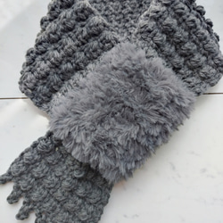 ○たっぷりボリューミー❣️ 斜めグラニー ♡スヌード○ブルーグラデ s2-12 ○たっぷりボリューミー❣️ 斜めグラニー ♡スヌード○ブルーグラデ s2-12