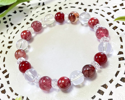 ストロベリークォーツ・辰砂・リモナイトインクォーツ・レッドアゲート