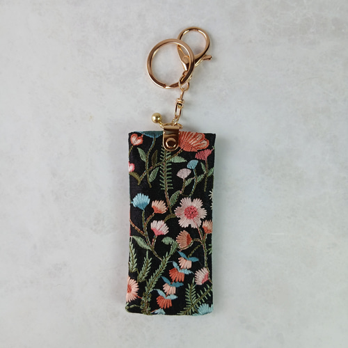 鍵やリップが入る！真ん中ファスナー キーホルダーminiポーチ Vol.2