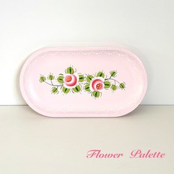 Creema限定 木製 バラのトイレドアプラーク 花文字