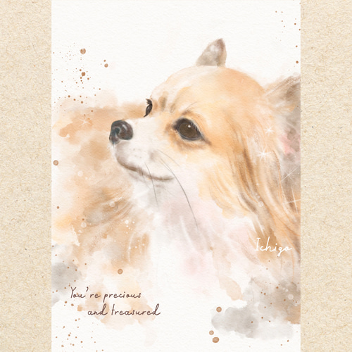 ペット似顔絵【A4】犬の絵 猫の絵 うちの子 イラスト オーダー