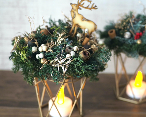 クリスマスインテリア トナカイ -アイアンゴールド- プリザーブド