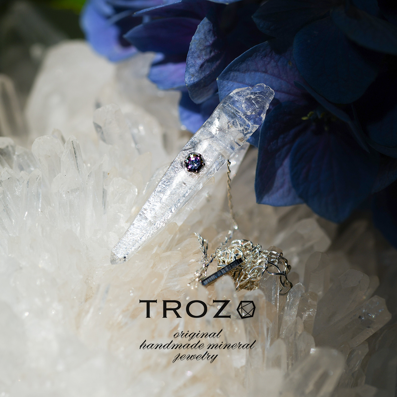 【042 Mistic Bloom Collection】 クォーツ (水晶) × ミスティックトパーズ ネックレス