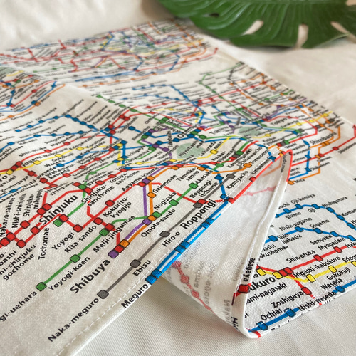 オーダーOK】入園入学大きいランチョンマット60×40☆電車地下鉄路線図