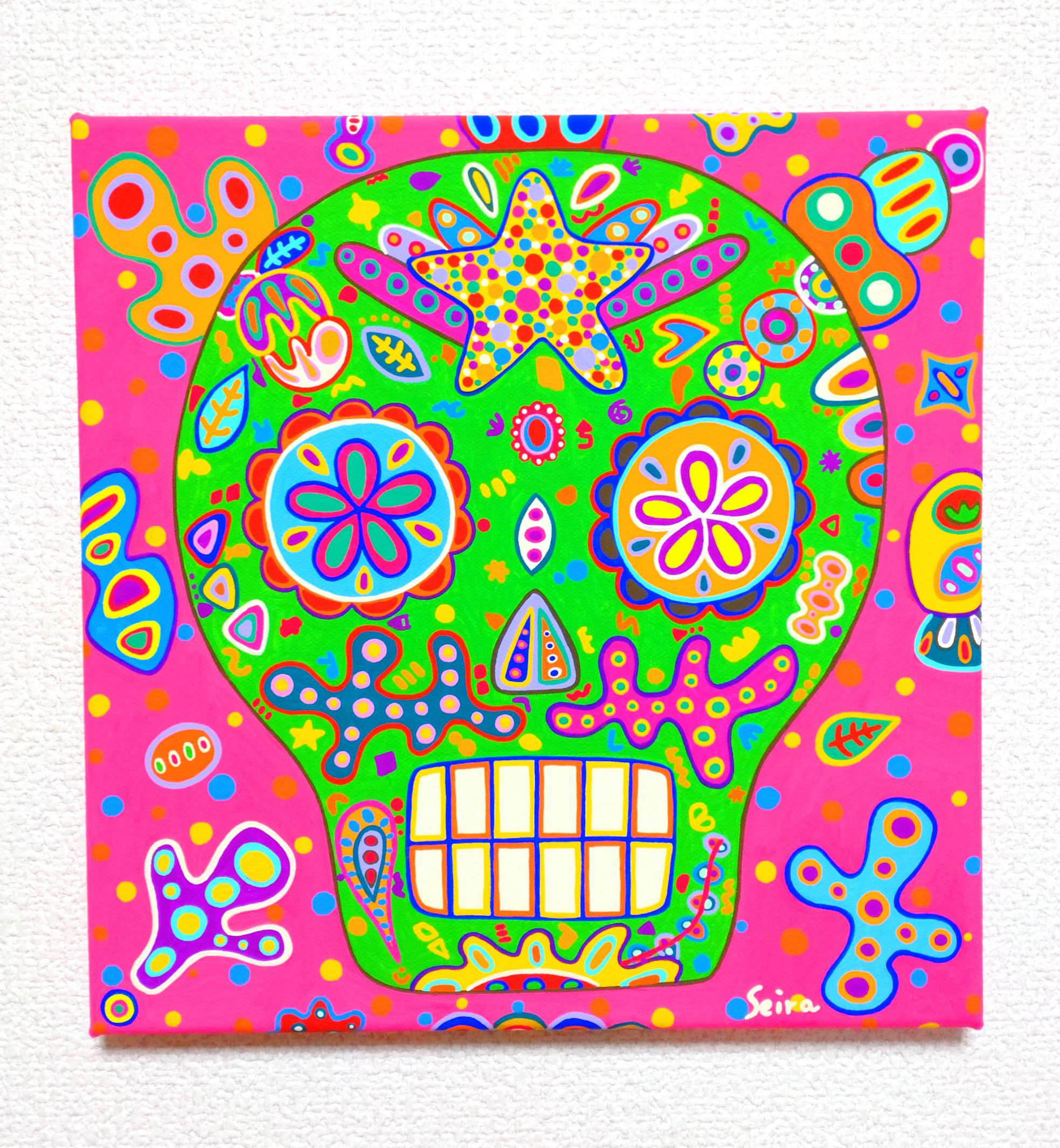 【手描き 一点もの】楽しくいこうイェーイェー（S3 アクリル）