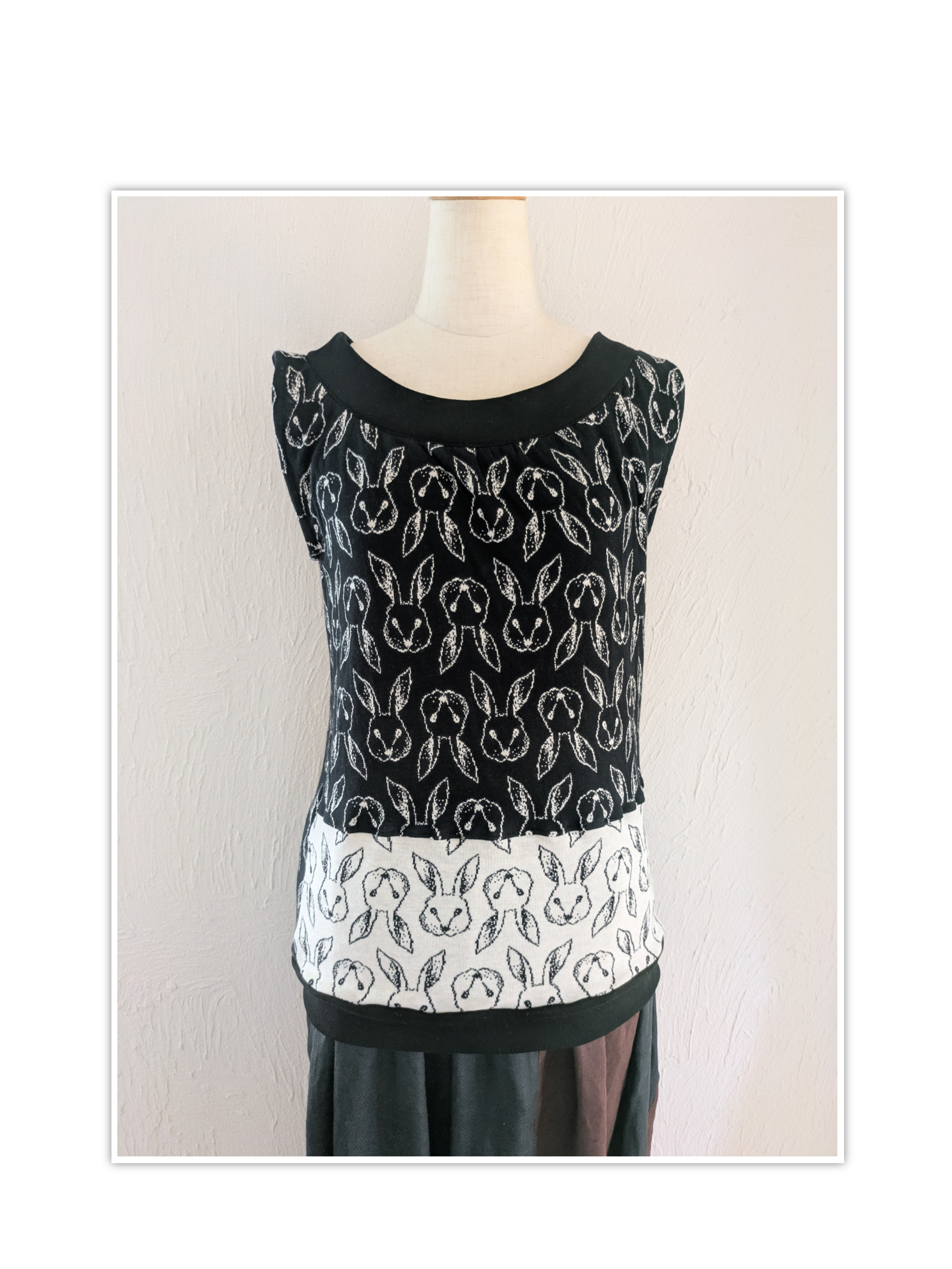 ☆maffon綿100%ニット生地☆ノースリーブ☆