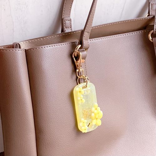 春 お花シェイカーキーホルダー シャカシャカキーホルダー パステル