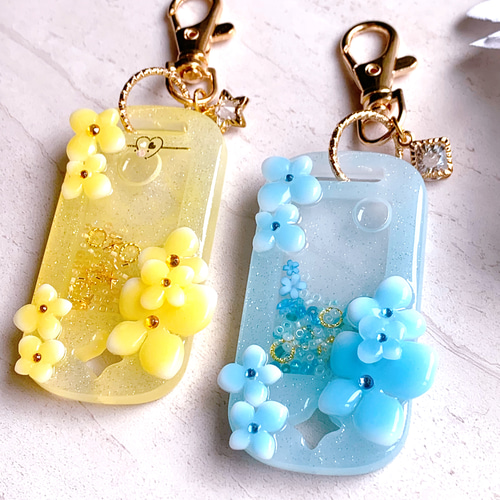 お花たっぷりシェイカーキーホルダー シャカシャカキーホルダー