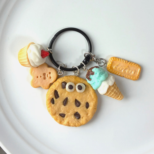 じゃらじゃらキーホルダー マーブルチョコアイス クッキー 170 じゃらじゃらキーホルダー マーブルチョコアイス クッキー 170
