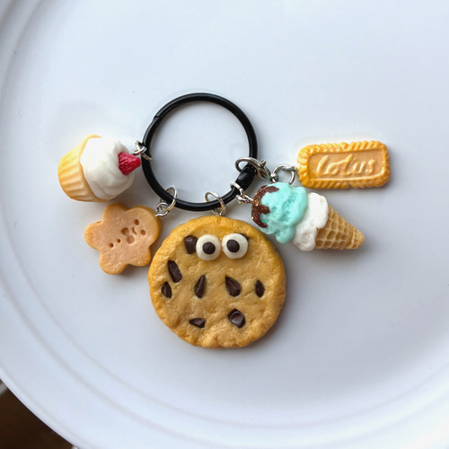 じゃらじゃらキーホルダー クッキー じゃらじゃらキーホルダー フェイクスイーツ 食品サンプル