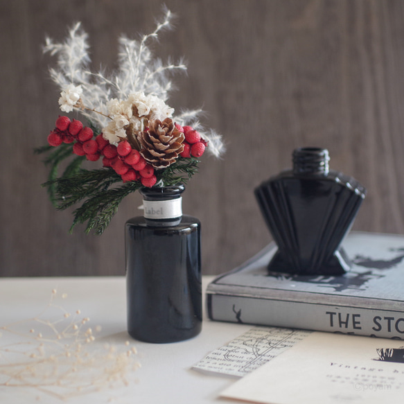 【50%OFF】限定ヴィンテージ小瓶とドライフラワーの3点セット 5枚目の画像