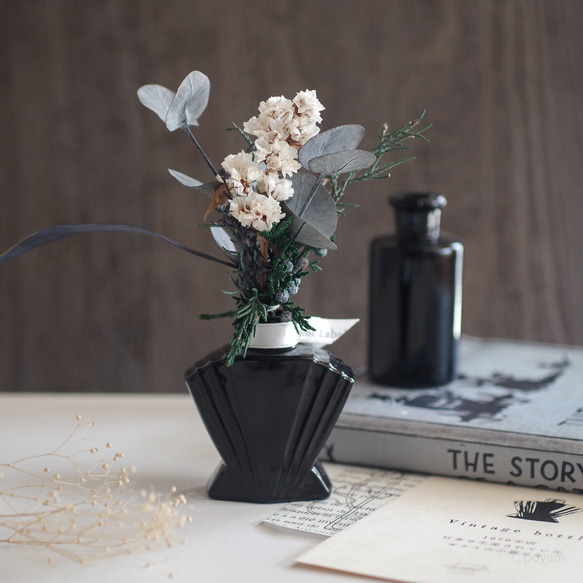 【50%OFF】限定ヴィンテージ小瓶とドライフラワーの3点セット 6枚目の画像