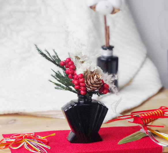 【50%OFF】限定ヴィンテージ小瓶とドライフラワーの3点セット 8枚目の画像