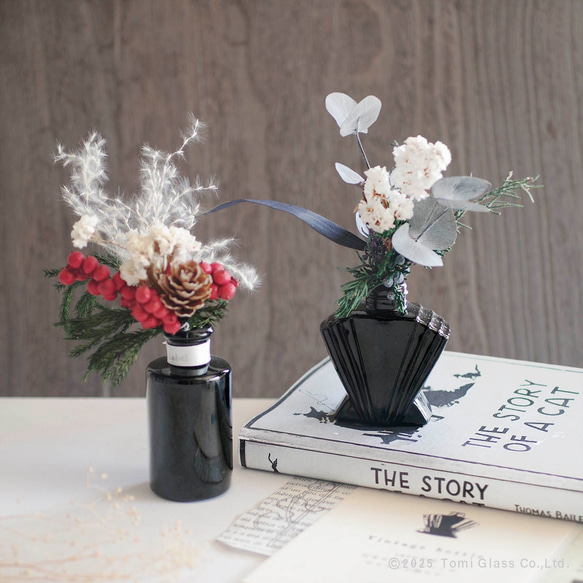 【50%OFF】限定ヴィンテージ小瓶とドライフラワーの3点セット 1枚目の画像