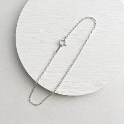 シンプル 極細 シルバー925 チェーンブレスレット 重ね付け