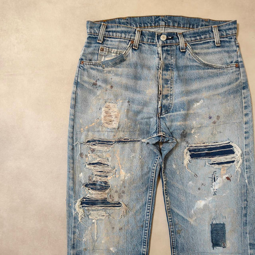 usa製 リーバイス 501 ビンテージ グランジデニム ダメージ w34 USA製 Levis リーバイス 501 ダメージ ジーンズ デニム パンツ