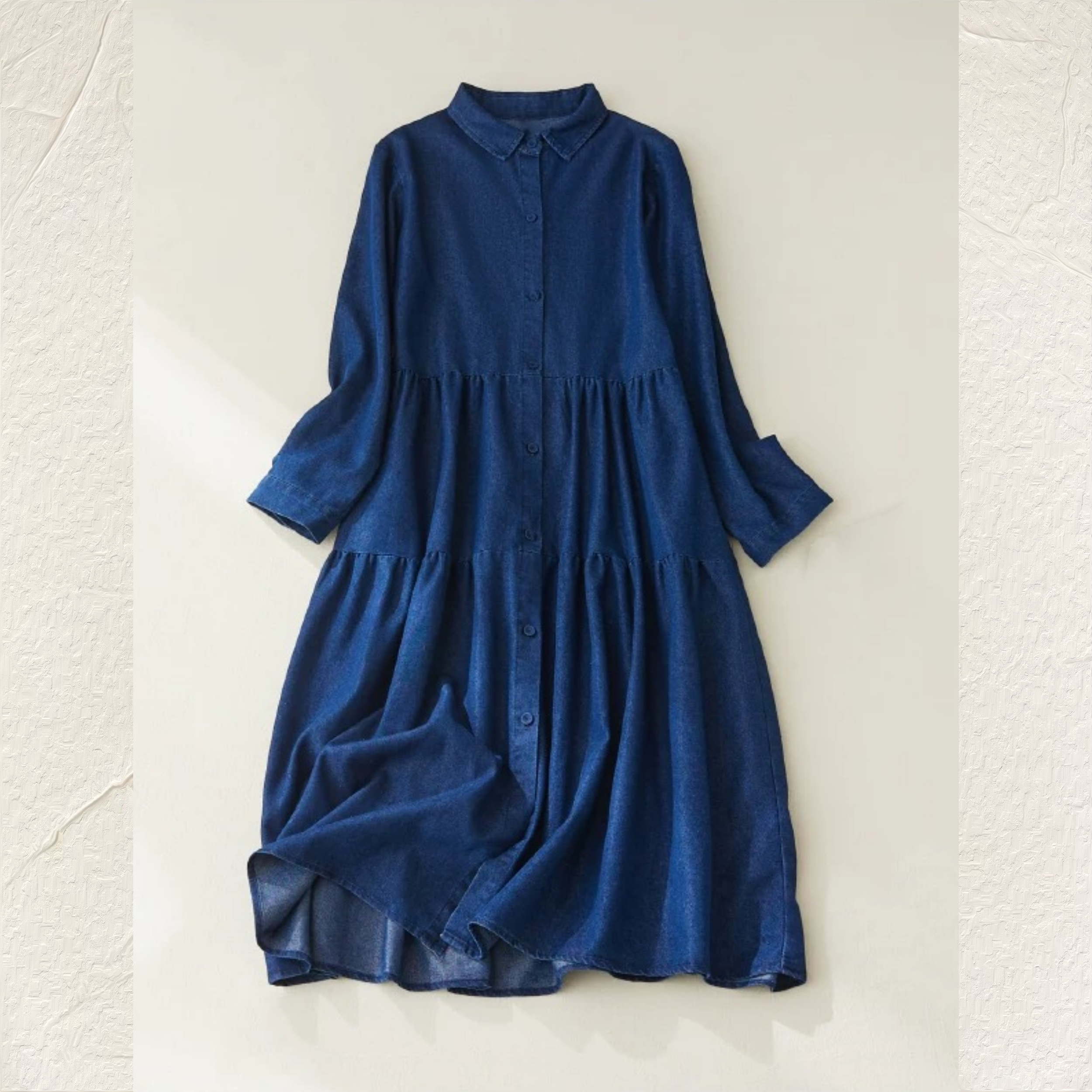 【受注】 新作秋冬 ワンピース 長袖 ロングワンピ 洗濯可 シャツワンピース