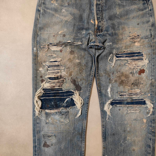 usa製 リーバイス 501 ビンテージ ダメージデニム グランジ w33 90s USA製 Levi's 501 ヴィンテージ デニムパンツ W34 L30 W88cm