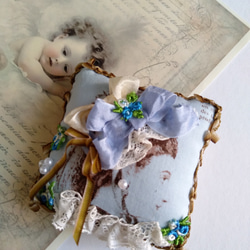 古風な薔薇とアンティークレースのピンクッション その他インテリア