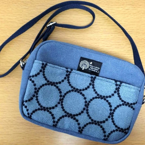 ミナペルホネン　ハンドメイド　レクタングルショルダーバッグ　タンバリン ミナペルホネン ハンドメイド レクタングルショルダーバッグ