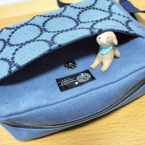 ミナペルホネン　ハンドメイド　レクタングルショルダーバッグ　タンバリン ミナペルホネン ハンドメイド レクタングルショルダーバッグ